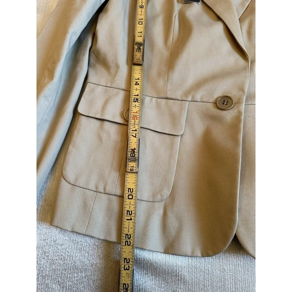 NWT Talbots Khaki Brown All‎ Season Blazer Jacket The Kate Fit Curvy Sz 6P